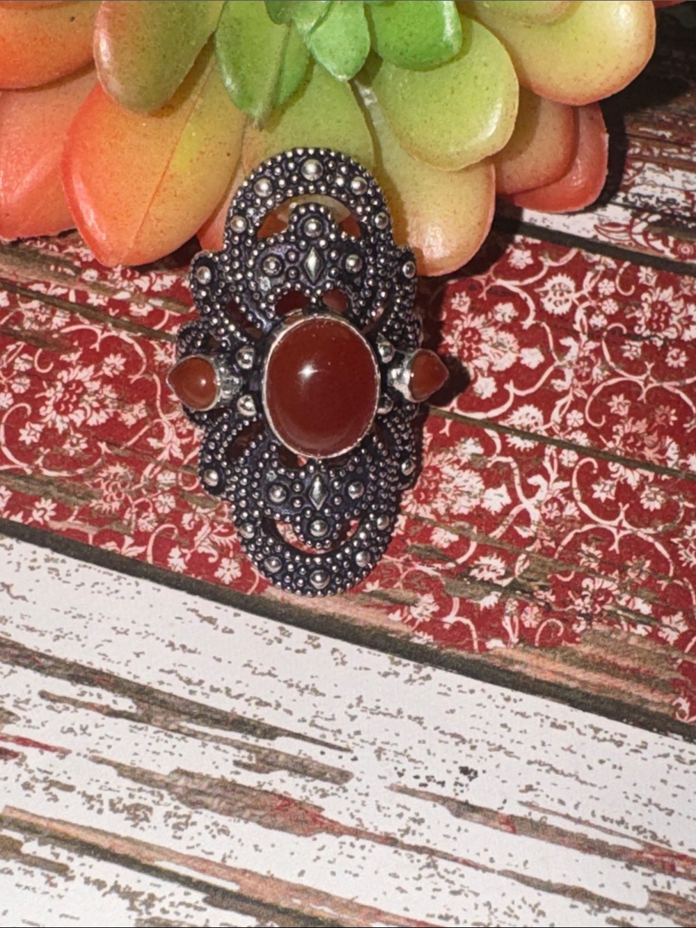 Silver Carnelian Ring